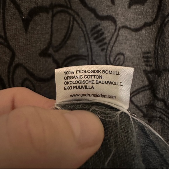 Gudrun Sjoden Cotton Knit Pocket Front Floral Print Tunic Jumper size Medium - Picture 5 of 6